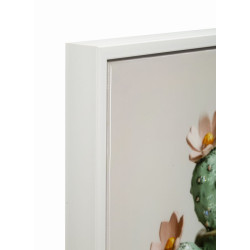 IMPRESSION SUR TOILE LAQUÉE AVEC CADRE POT DE CACTUS -C- CM 40X2,8X40