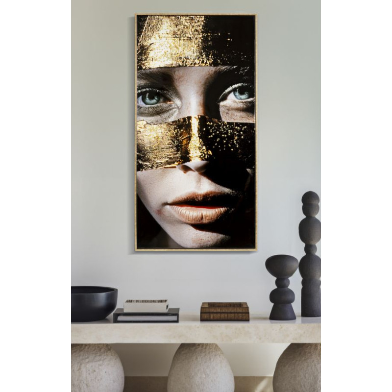 PEINTURE SUR TOILE LAQUÉE NAIROBI AVEC CADRE -B- CM 52X4X102
