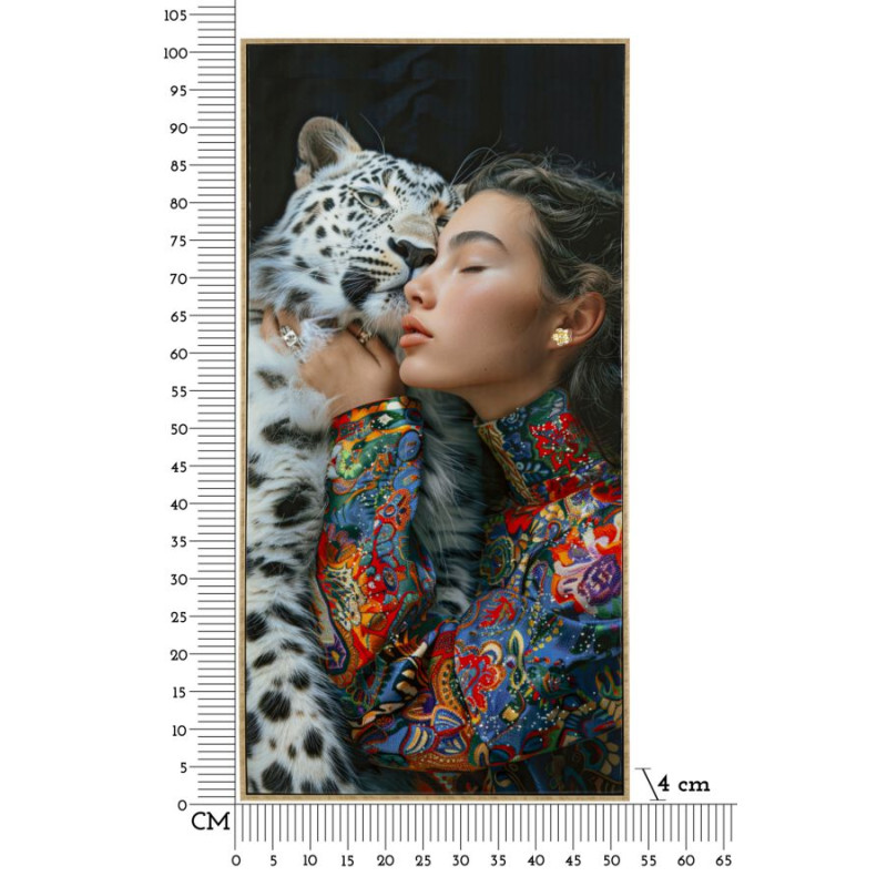 PEINTURE SUR TOILE LAQUÉE MOIRA AVEC CADRE -A- CM 52X4X102