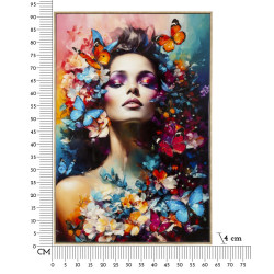 PEINTURE SUR TOILE LAQUÉE MARTY AVEC CADRE -A- CM 62X4X92