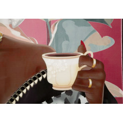 PEINTURE SUR TOILE LAQUÉE SPA DE LUXE AVEC CADRE -B- CM 82X4X82
