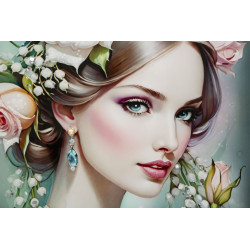 PEINTURE SUR TOILE LAQUÉE FANTAISIE AVEC CADRE -A- CM 72X4X102