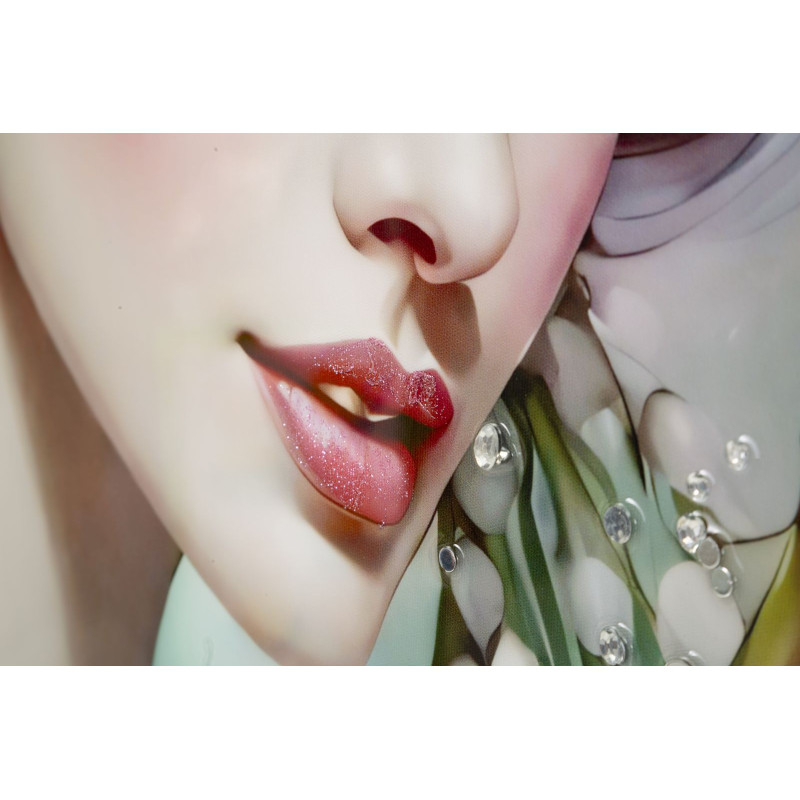 PEINTURE SUR TOILE LAQUÉE FANTAISIE AVEC CADRE -A- CM 72X4X102