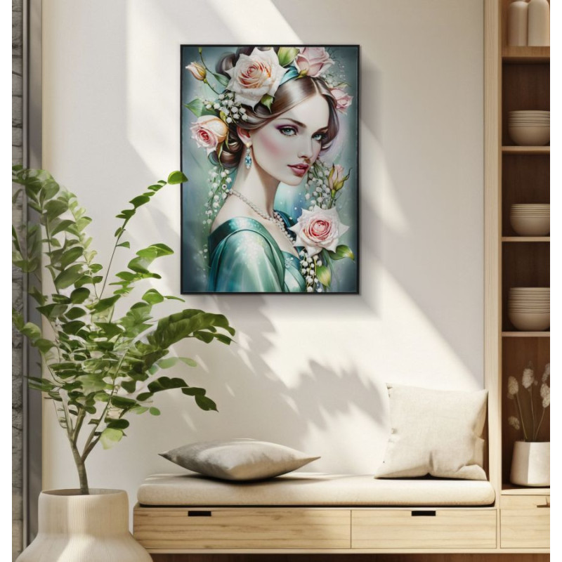 PEINTURE SUR TOILE LAQUÉE FANTAISIE AVEC CADRE -A- CM 72X4X102