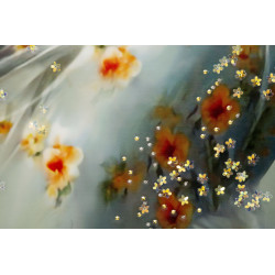 PEINTURE SUR ÉLÉGANTE TOILE LAQUÉE AVEC CADRE -B- CM 52X4,5X152