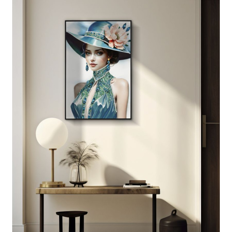 PEINTURE SUR TOILE LAQUÉE PAM AVEC CADRE -B- CM 62X4X92