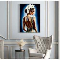 PEINTURE SUR TOILE LAQUÉE ISABEL AVEC CADRE -A- CM 72X4X102