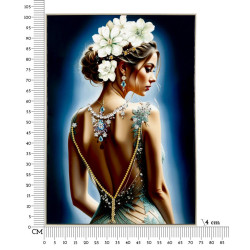 PEINTURE SUR TOILE LAQUÉE ISABEL AVEC CADRE -A- CM 72X4X102