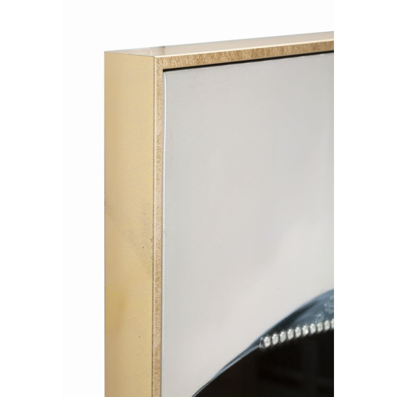 PEINTURE SUR TOILE LAQUÉE OR AVEC CADRE -A- CM 62X4X92