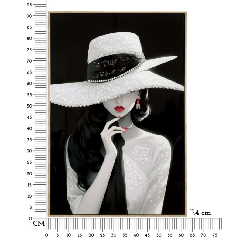 PEINTURE SUR TOILE LAQUÉE MARTY AVEC CADRE -A- CM 62X4X92