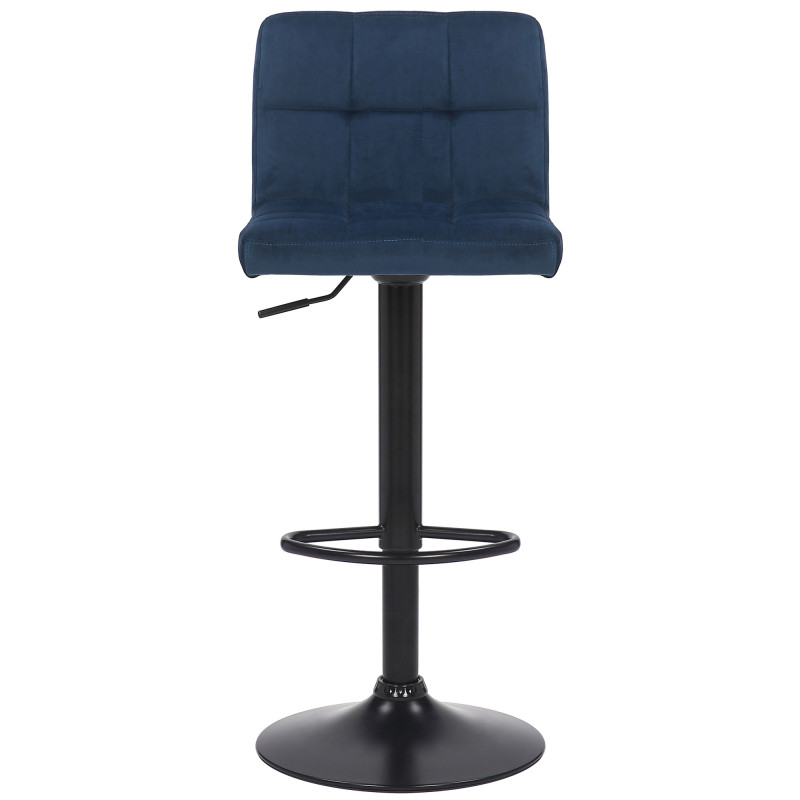 Lot de 2 tabourets de bar en velours Feni bleu
