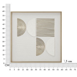 PEINTURE SUR TOILE ABSTRAITE AVEC CADRE -B- CM 60X3X60