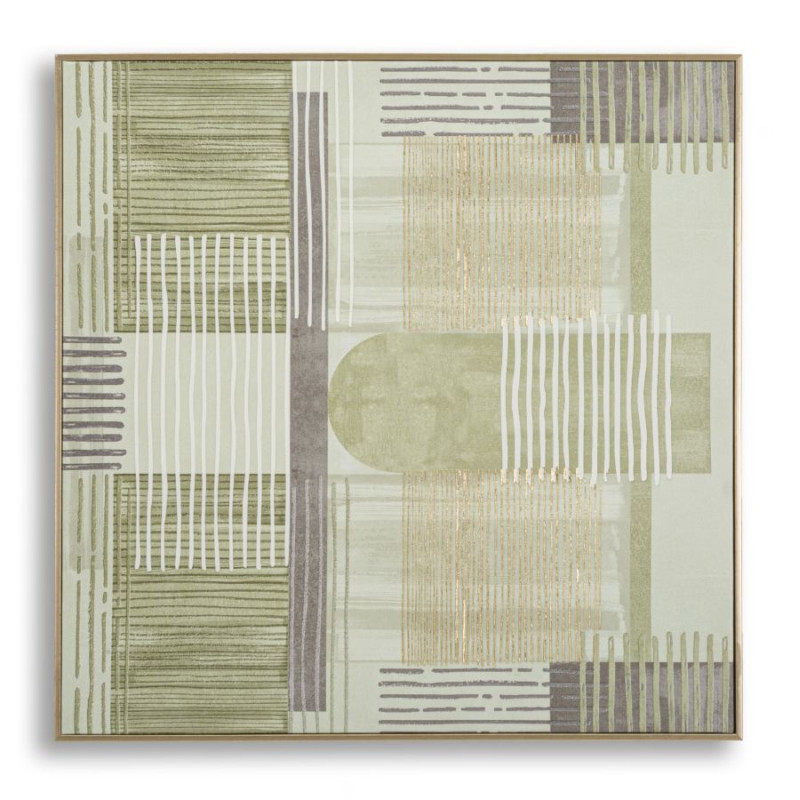 IMPRESSION PEINTE SUR TOILE AVEC CADRE -A- CM 60X3X60