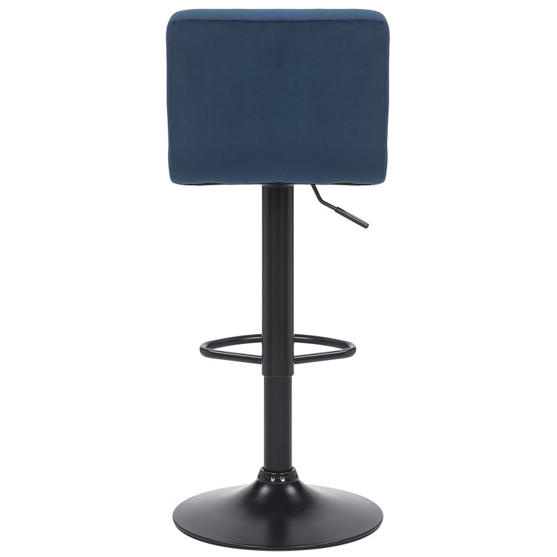 Lot de 2 tabourets de bar en velours Feni bleu