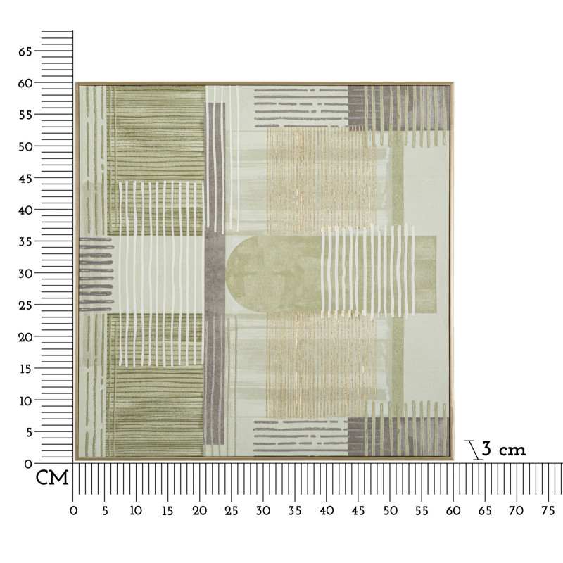 IMPRESSION PEINTE SUR TOILE AVEC CADRE -A- CM 60X3X60