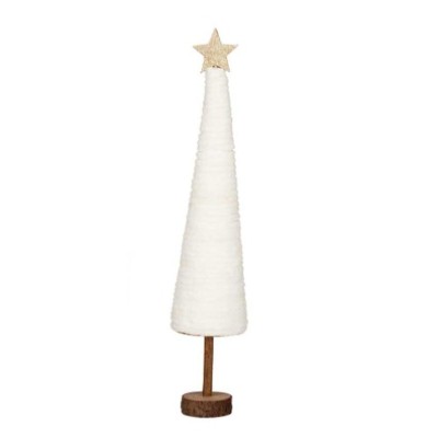 Sapin de Noël Blanc Doré 8,5 x 43 x 8,5 cm (12 Unités)