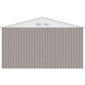 Abri de jardin en métal 10,85 mІ - 340 x 319 x 210 cm - Kit d'ancrage inclus - Taupe