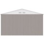 Abri de jardin en métal 10,85 mІ - 340 x 319 x 210 cm - Kit d'ancrage inclus - Taupe