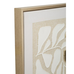IMPRESSION PEINTE SUR TOILE DOREE AVEC CADRE -B- CM 50X3X70