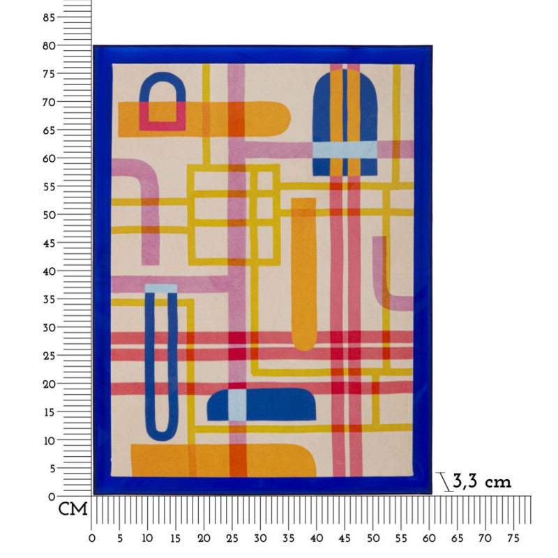 IMPRESSION SUR TOILE LAQUÉE MODIS AVEC CADRE -B- CM 60X3,3X80