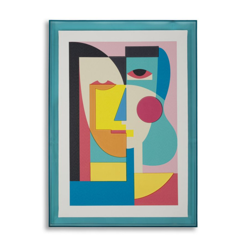 PICASSY IMPRESSION SUR TOILE AVEC CADRE -A- CM 50X3,3X70