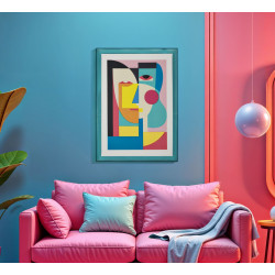 PICASSY IMPRESSION SUR TOILE AVEC CADRE -A- CM 50X3,3X70
