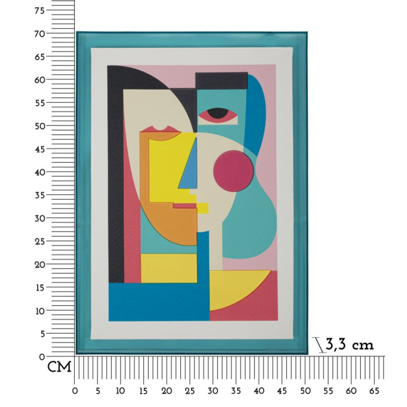 PICASSY IMPRESSION SUR TOILE AVEC CADRE -A- CM 50X3,3X70