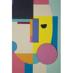 PICASSY IMPRESSION SUR TOILE AVEC CADRE -B- CM 50X3,3X70