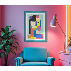 PICASSY IMPRESSION SUR TOILE AVEC CADRE -B- CM 50X3,3X70
