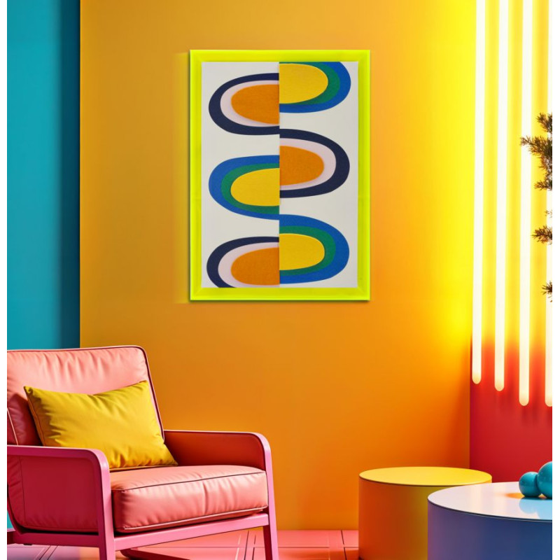IMPRESSION SUR TOILE POP ART AVEC CADRE -A- CM 50X3,3X70
