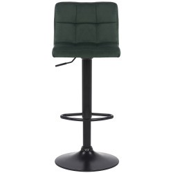 Lot de 2 tabourets de bar en velours Feni vert