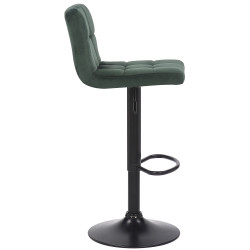 Lot de 2 tabourets de bar en velours Feni vert
