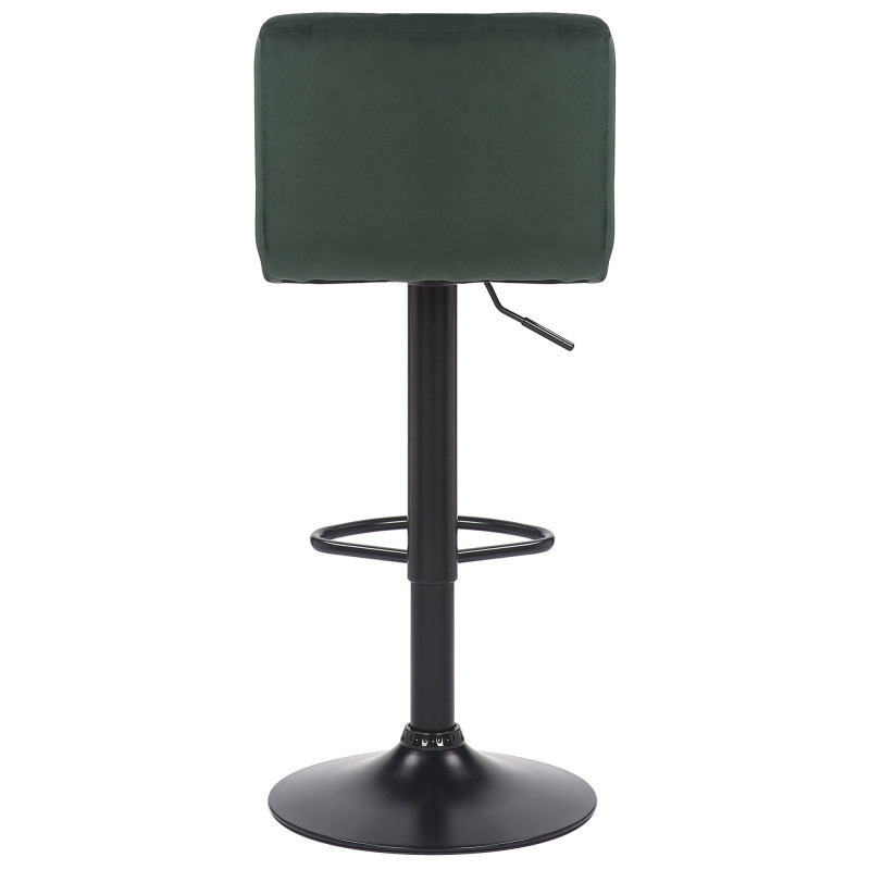 Lot de 2 tabourets de bar en velours Feni vert
