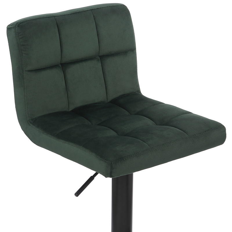 Lot de 2 tabourets de bar en velours Feni vert
