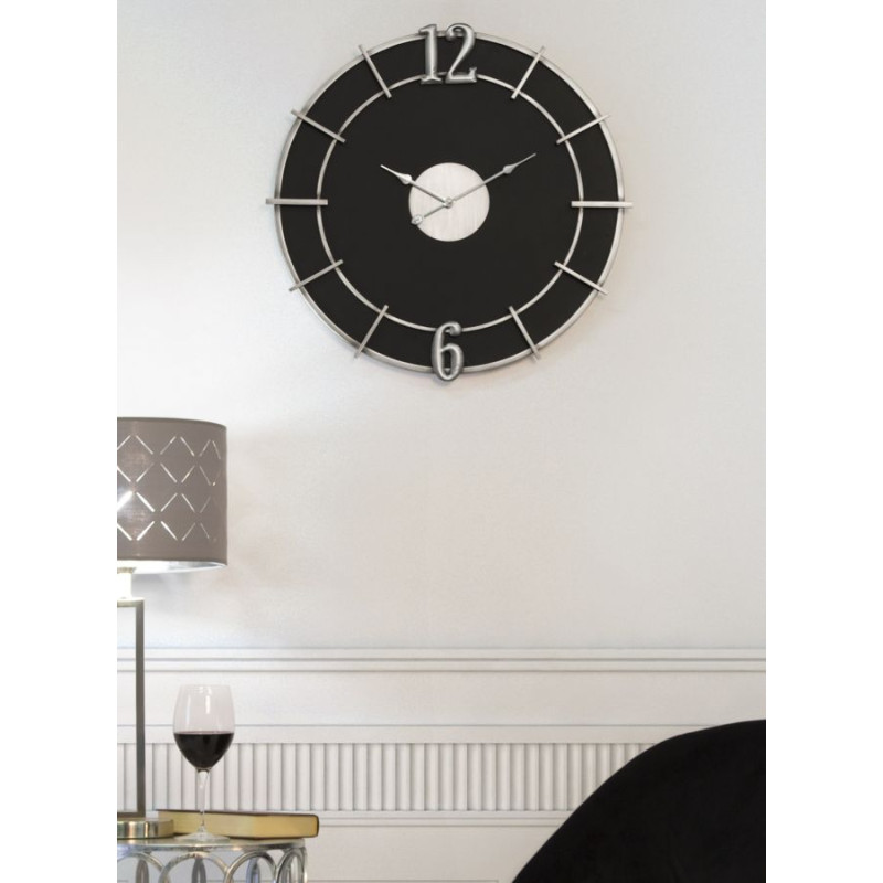 HORLOGE GLAM ARGENTÉE CM Ø 60X4,5
