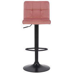 Lot de 2 tabourets de bar en velours Feni rose