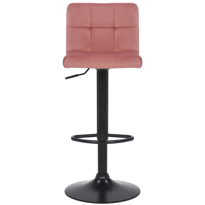 Lot de 2 tabourets de bar en velours Feni rose