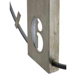 HORLOGE MURALE ARGENTÉE CM 61X4,5X63