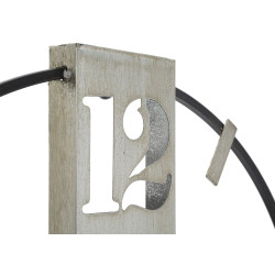 HORLOGE MURALE ARGENTÉE CM 61X4,5X63