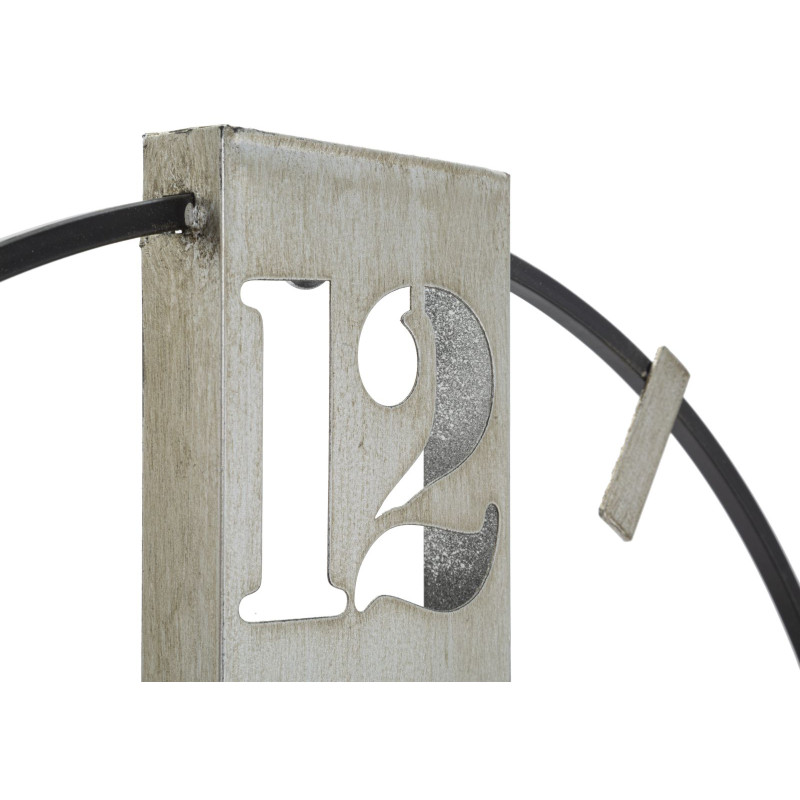 HORLOGE MURALE ARGENTÉE CM 61X4,5X63