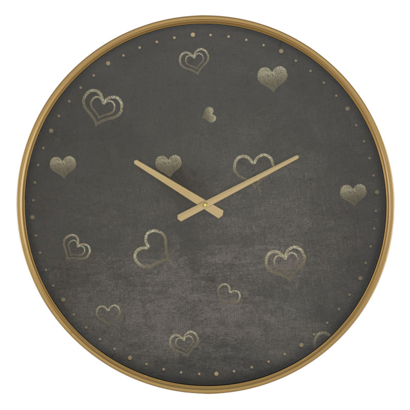 HORLOGE MURALE COEURS CM Ø 60X6
