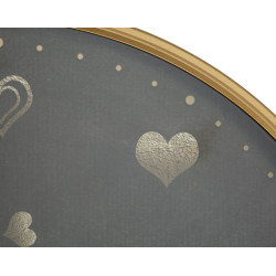 HORLOGE MURALE COEURS CM Ø 60X6