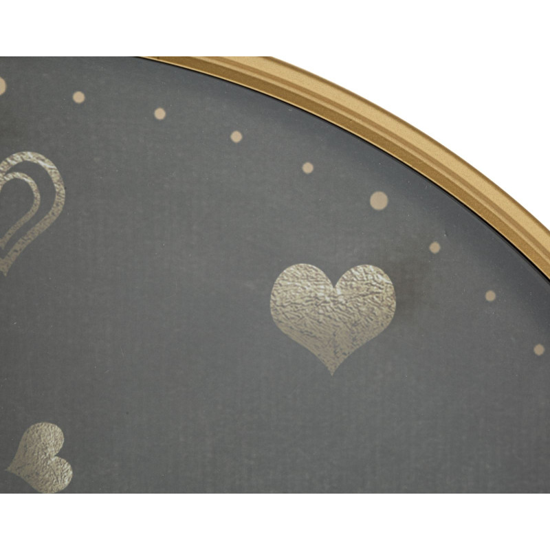 HORLOGE MURALE COEURS CM Ø 60X6