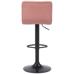 Lot de 2 tabourets de bar en velours Feni rose