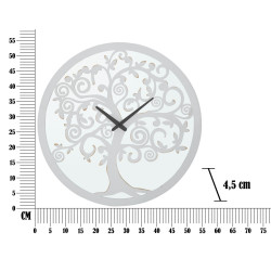 HORLOGE MURALE ARBRE BLANC CM Ø 55X4,5