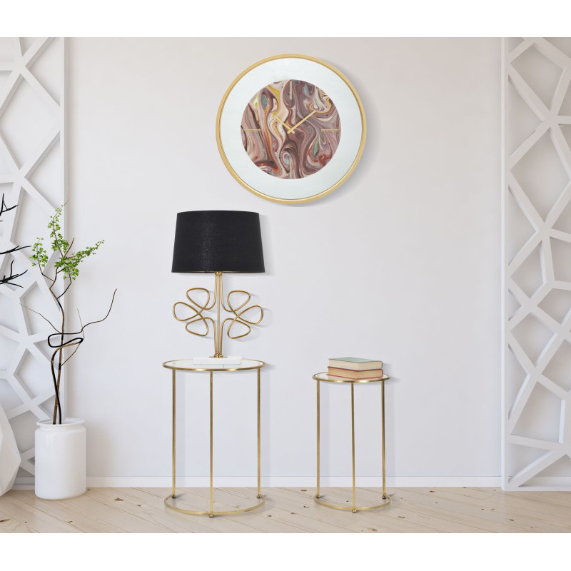 HORLOGE MURALE MIROIR MIX CM Ø 60X5