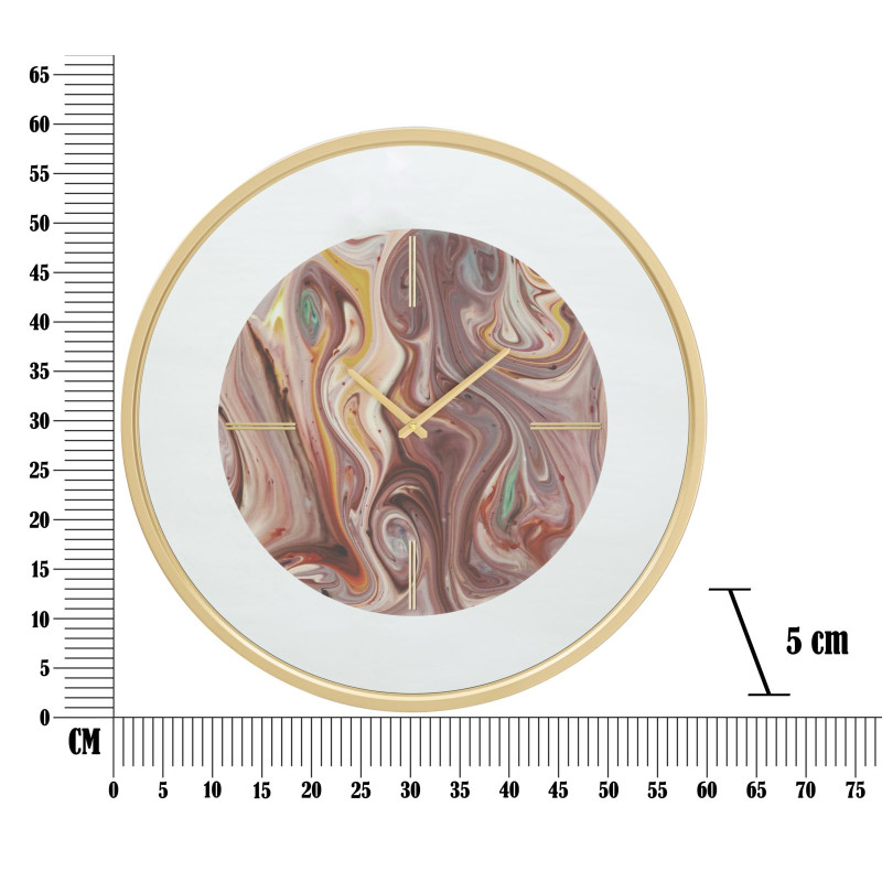 HORLOGE MURALE MIROIR MIX CM Ø 60X5