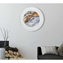 HORLOGE MURALE MIROIR GRIS CM Ø 60X5
