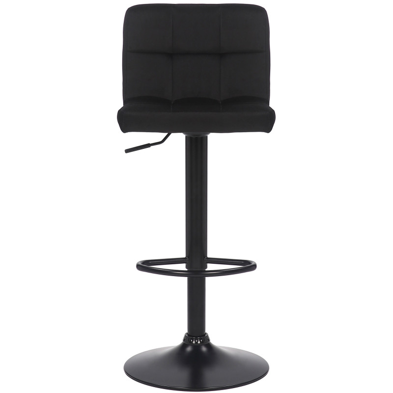 Lot de 2 tabourets de bar en velours Feni noir