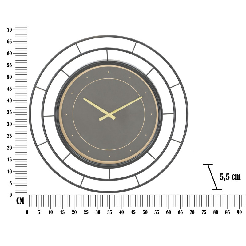 HORLOGE MURALE FASHION DARK CM Ø 70X5,5